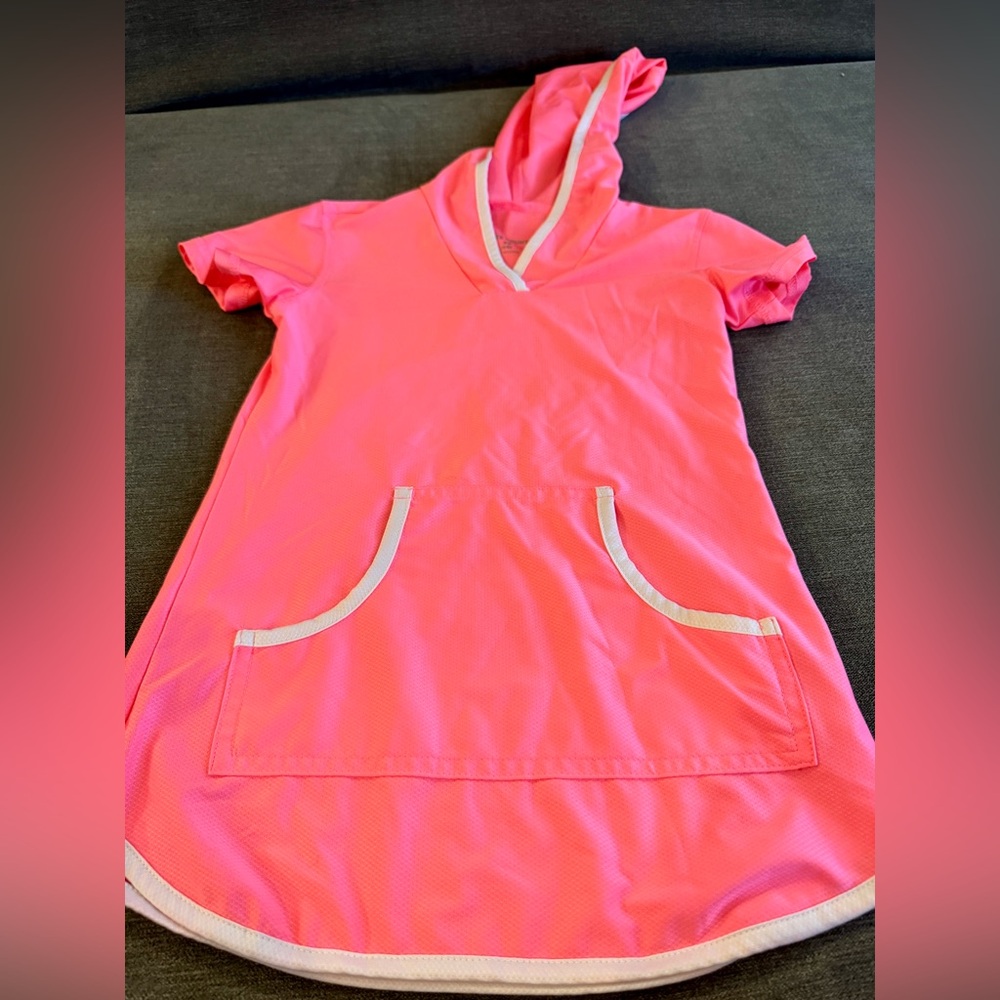 Kids Pink Hooded Swim Cover Up